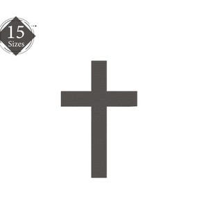 Religious Cross Embroidery Design Machine Embroidery Cross Design Cross Pattern Holy Cross Filled Cross Baptism Embroidery 15 Sizes