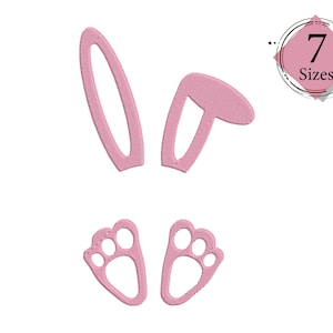 Easter Bunny Embroidery Designs, 6 Sizes. Machine Embroidery Files
