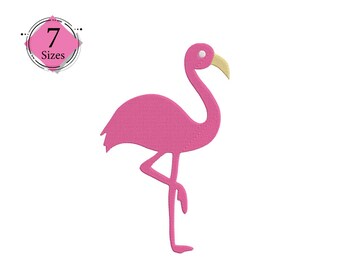 Flamingo Embroidery Design: Silhouette Mini (7 Sizes) (Instant Download)