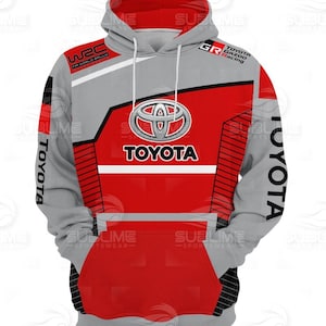 Toyota Hoodie | Custom Sublimation 3D Print | Car Lover Gift | Automotive Streetwear Style