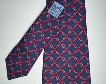 Vintage 90's  Hermes silk Neck tie ///  998 SA///-100% silk -Made in France 1990's