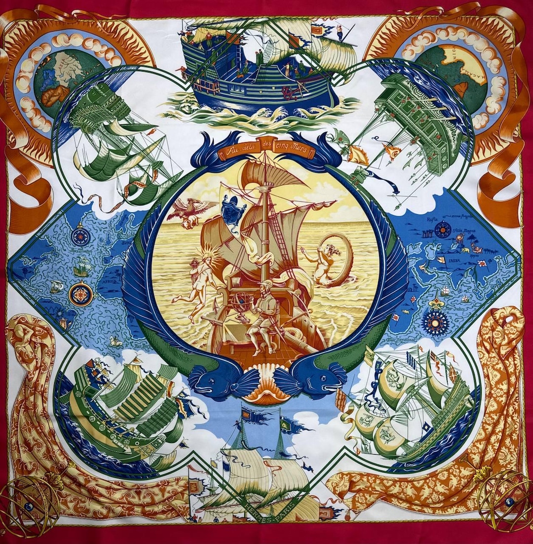Vintage 90's Hermes Silk Scarf 