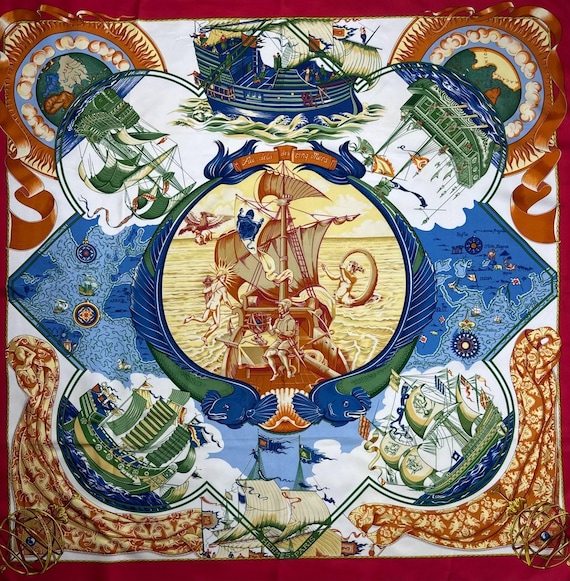 Vintage 90's Hermes Silk Scarf 