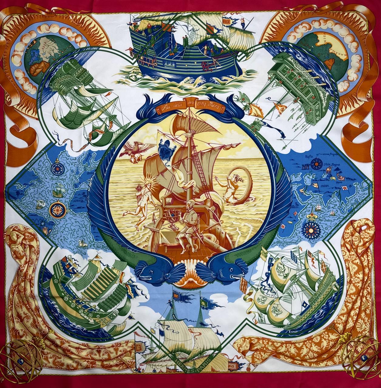 Vintage 90's Hermes Silk Scarf 