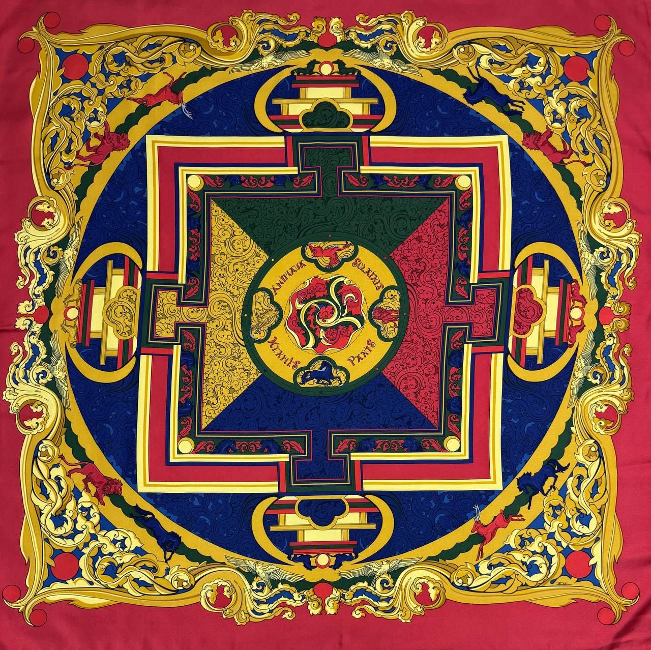 Vintage 90's Hermes Silk Scarf 