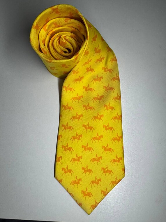 Vintage 90's Hermes Silk Neck Tie (5153 HA)-100% Silk -made in