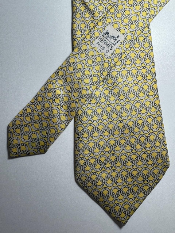 Vintage 90's Hermes Silk Neck Tie /494 HA/-100% Silk -made in