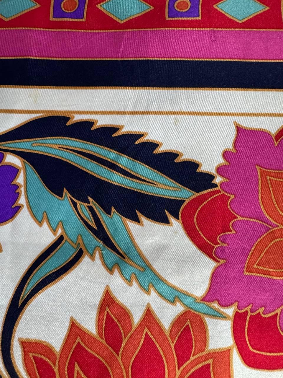 Foulard/shawls Lancetti En Soie 100% - Multicolore Roulotté Main (37g) - Occasion