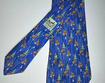 Vintage 90's  Hermes silk Neck tie ///7717 OA  ///-100% silk -Made in France 1990's