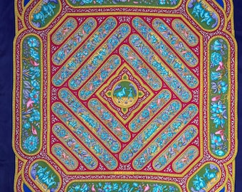 エルメス シルクスカーフ カレ90「ソレイユ・ド・ソワ」 レッド シルク