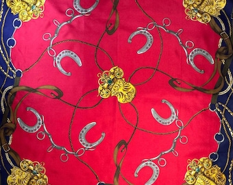 Vintage 90's  Felix Buhler silk scarf -100% silk