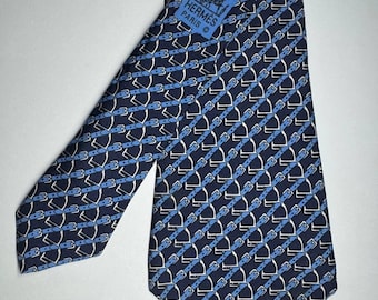 Vintage 90's  Hermes silk Neck tie ///  7020 TA///-100% silk -Made in France 1990's