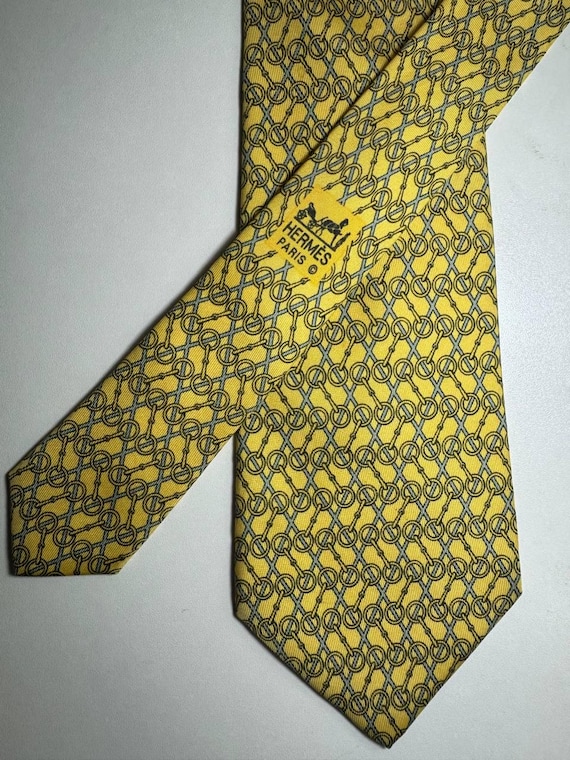 Vintage 90's Hermes Silk Neck Tie 7457 HA -100% Silk -made in