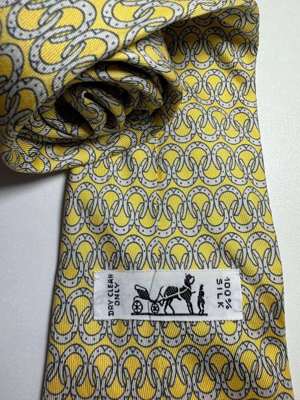 Vintage 90's Hermes Silk Neck Tie /494 HA/-100% Silk -made in