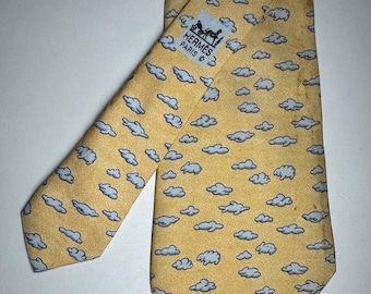 Vintage 90's  Hermes silk Neck tie ///7853 UA  ///-100% silk -Made in France 1990's