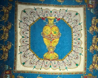 Vintage 90's Trussardi silk scarf -100% silk