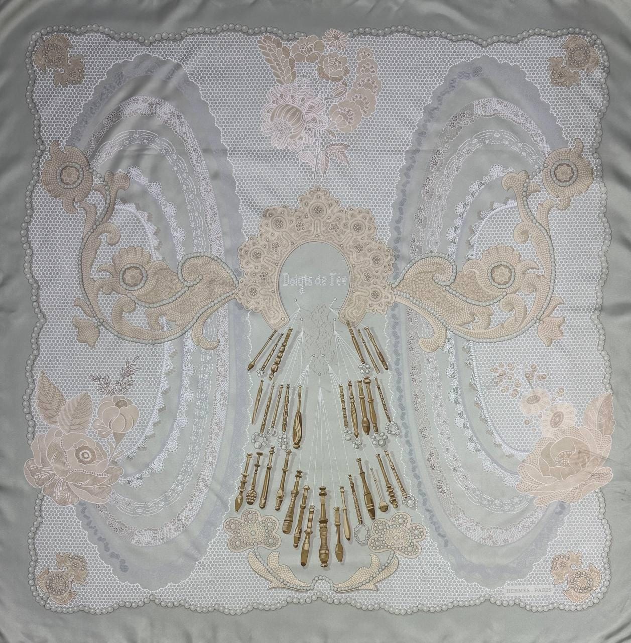 Vintage 90's Hermes Silk Scarf 