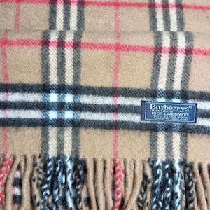 Bufanda vintage de lana de cordero (11,5" x 68") B38 con envío gratuito