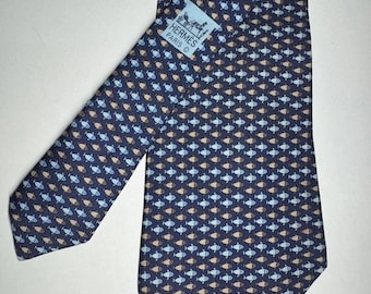 Vintage 90's  Hermes silk Neck tie ///7862 UA  ///-100% silk -Made in France 1990's