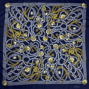 Vintage 90er Jahre Chopard Seidenschal -100 % Seide