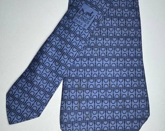 Vintage 90's  Hermes silk Neck tie ///  5161 HA///-100% silk -Made in France 1990's
