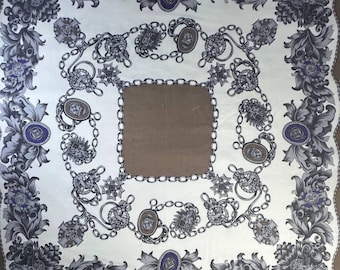 Vintage 90's  Lancel silk scarf -100% silk