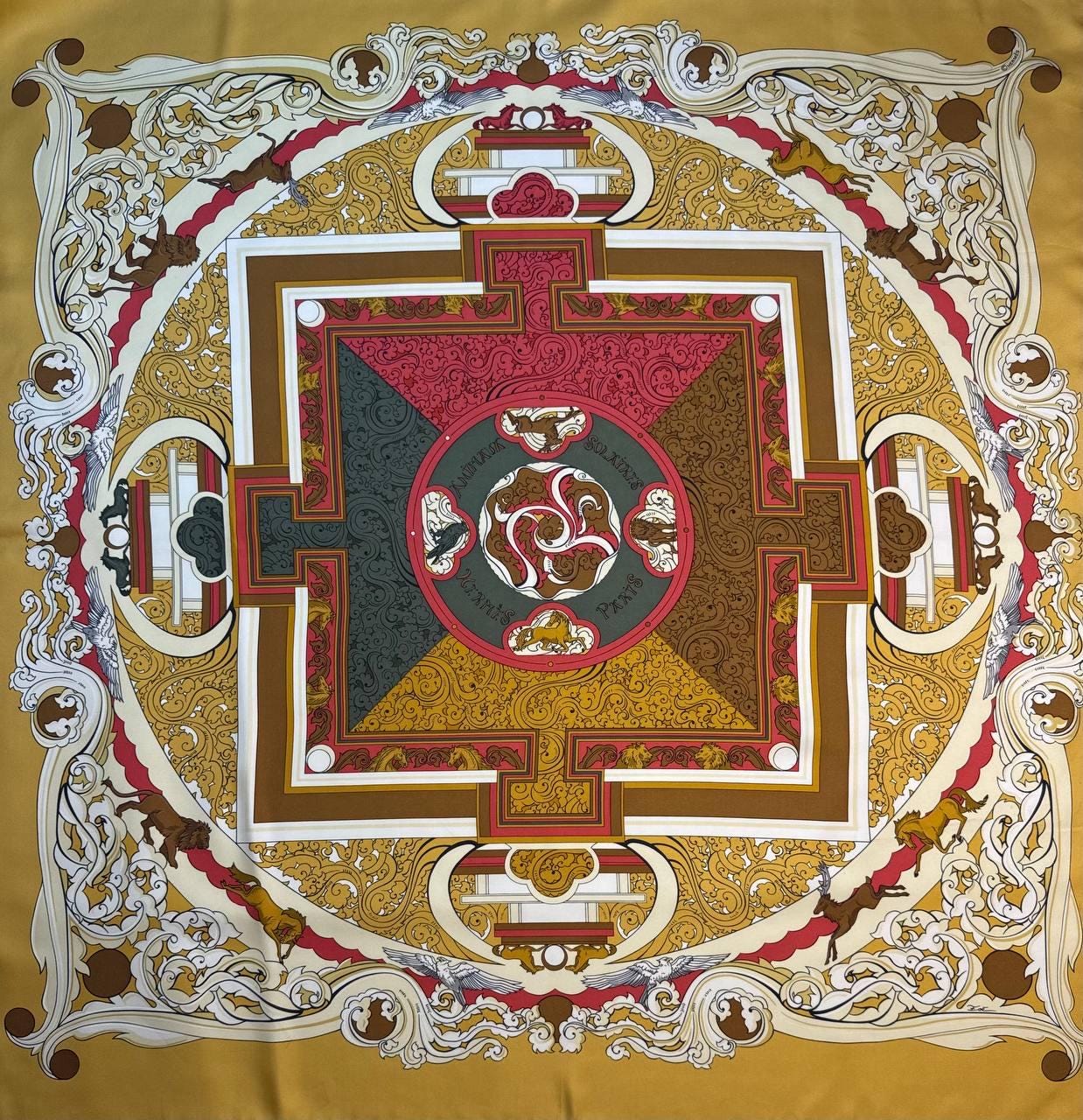 Vintage 90's Hermes Silk Scarf 