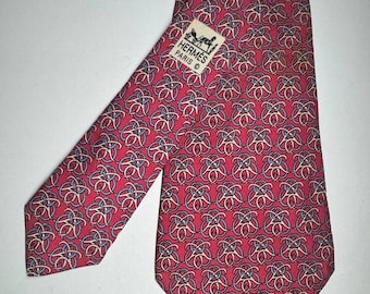 Vintage 90's  Hermes silk Neck tie ///7572 Sa  ///-100% silk -Made in France 1990's