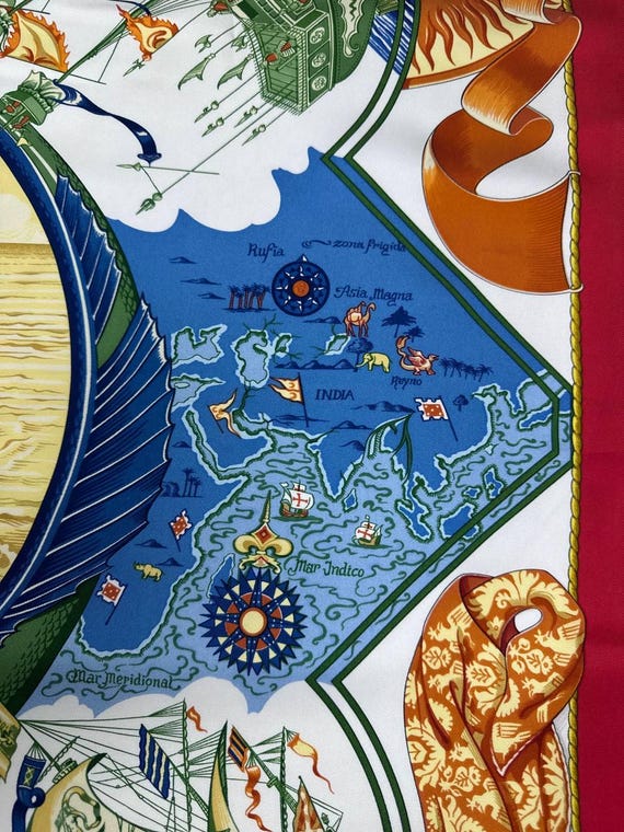Vintage 90's Hermes Silk Scarf 