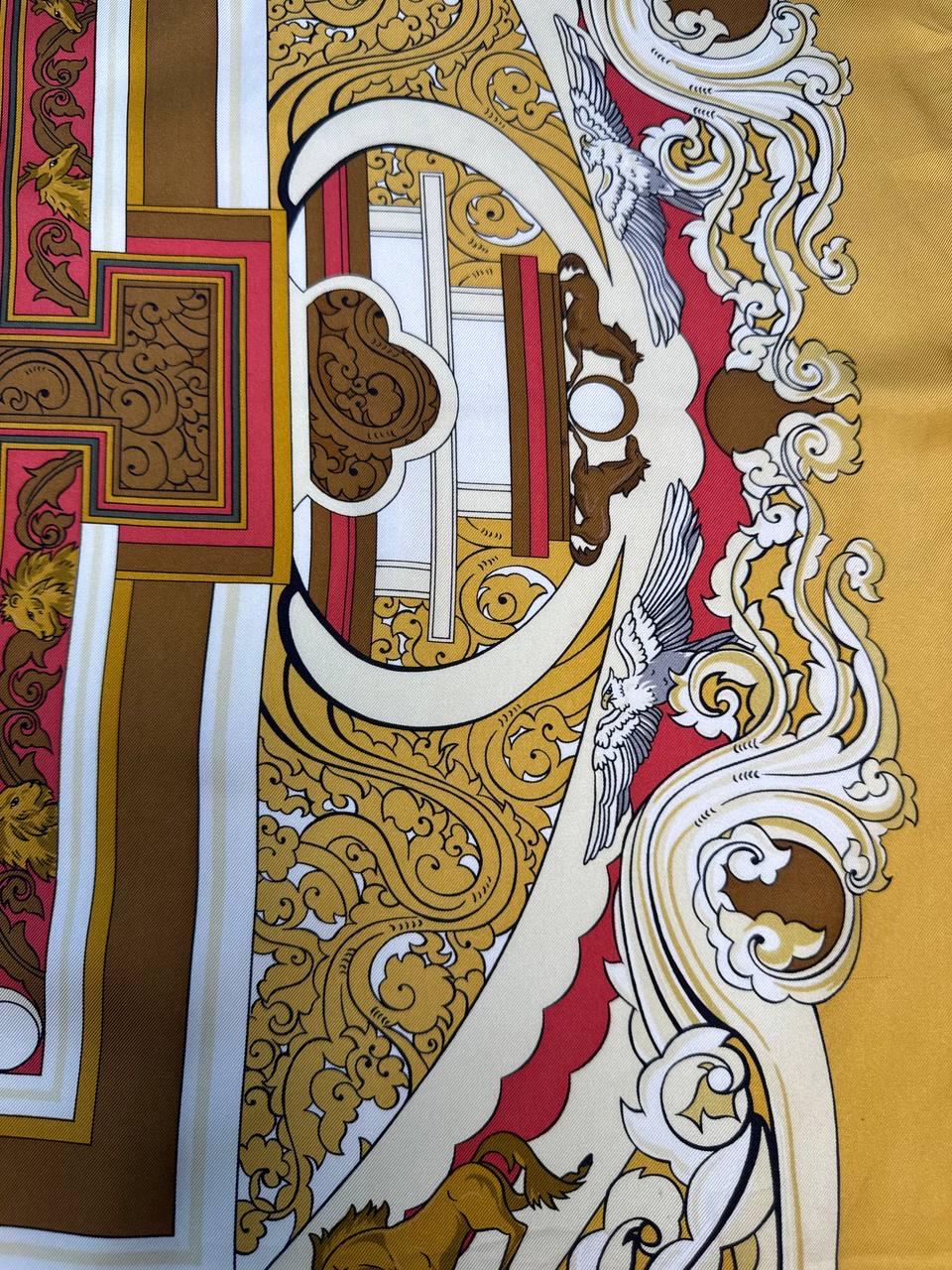 HERMESエルメス カレ90 ANIMAUX SOLAIRES Vintage 90's Hermes Silk Scarf