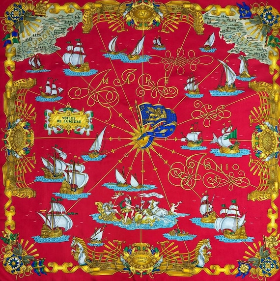 Vintage 90's Hermes Silk Scarf 