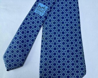 Vintage 90's  Hermes silk Neck tie /7568 SA  /-100% silk -Made in France 1990's