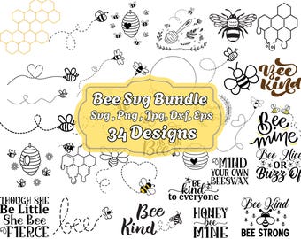 Bee Svg Png Bundle, Bee Png Bundle, Bee Cut Files, Honeycomb Svg, Svg Files For Cricut, Bee Clipart, Honey Bee Svg, Honey Svg, Queen Bee Svg