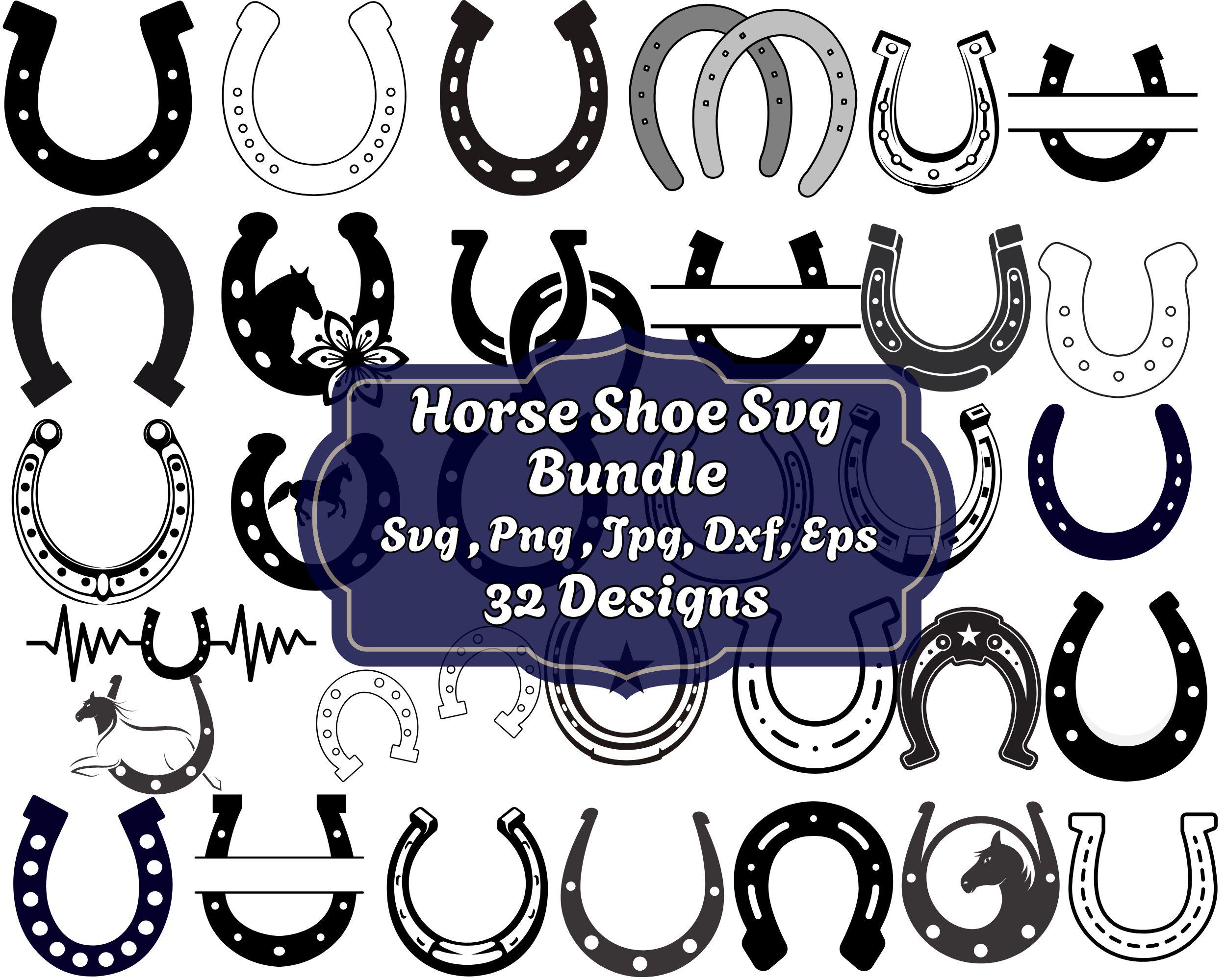 Horse Shoe SVG Bundle, Horse Shoe PNG Bundle, Horse Shoe Clipart, Horse Shoe SVG Cut Files for Cricut, Horse Shoe Silhouette, Horseshoe Svg