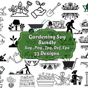 Gartenarbeit SVG-Bundle: Pflanzenliebhaber Grafik (Digitaler Download)