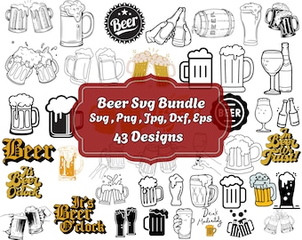 Beer SVG Clipart Bundle: Craft Beer Designs (Digital Download)