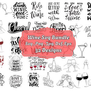 Wine Quotes Svg Bundle, Wine Svg, Drinking Svg, Wine Quotes, Wine glass svg, Funny Quotes, Sassy, Wine Sayings, Png, Eps, Clipart, Cricut