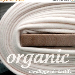 SALE Today Ivory Fleece Organic Cotton Fat Quarter Organic Fleece Fabric Knit in the US, Domestically Made GOTS Certified Natural Eco Friend