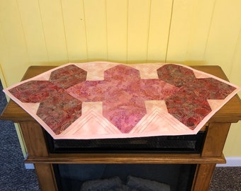 Quilted Table Runner, coffee table, spring