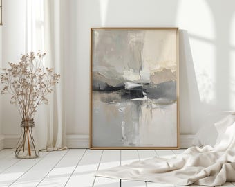 Textured Abstract Art Print, Neutral Modern Wall Art (Digital Download)