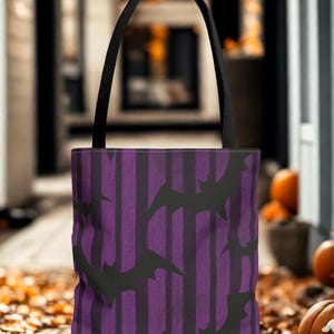 Halloween Bats Bag, Gothic Bats Tote Bag, Spooky Bats Tote Bag, Bat Tote Bag, Bat Tote Canvas Halloween Treat Bag, Bat Lover Gifts Tote Bag