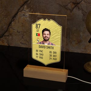 Gepersonaliseerde voetbalkaartcadeau, aangepaste FIFA Ultimate Team-kaart, voetbalkaartcadeau, gamercadeau voor hem, voetbalcadeau, cadeau voor kinderen
