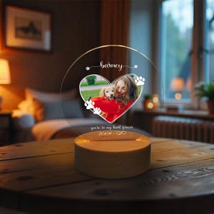 Custom Pet Photo Night Light, Personalized Pet Memorial Night Light, Pet Photo Gifts, Pet Keepsake Gift, Gift for Pets, Cat Dog Loss Gift