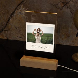 Custom Photo Gift for Father, Father’s Day Gift from Kids, Father's Day Gift, Gift for Dad, Birthday Gift, Dad Photo LED, Best Dad Gift Lamp