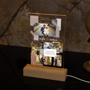 Benutzerdefinierte Fotocollage Geschenk, personalisierter Bilderrahmen, Valentinstag Geschenk für Paar, Geschenk für sie Ihn, Jubiläumsgeschenk, Geburtstagsgeschenk