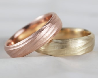 Surf Ring Wave Ring Set Surfing wedding bands