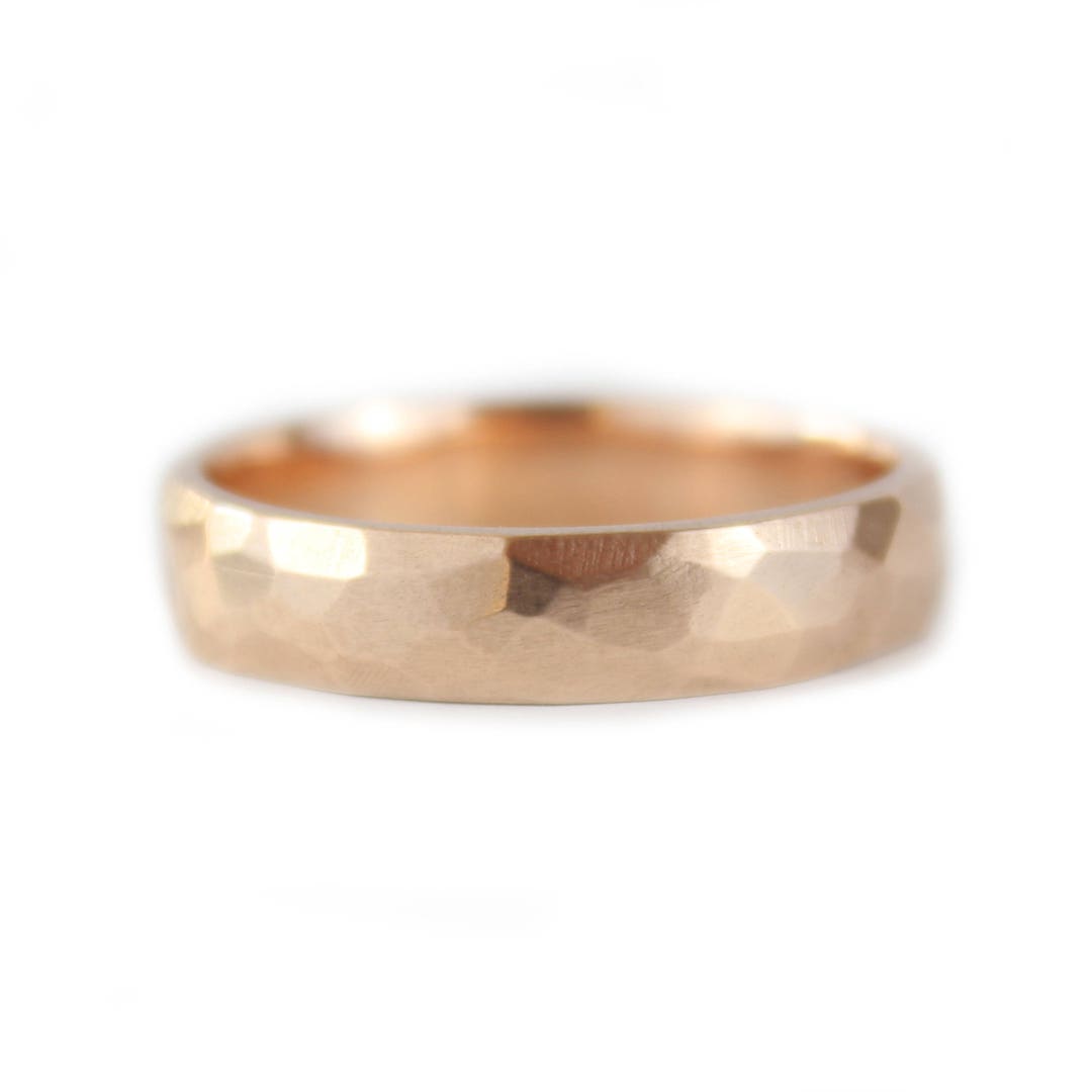 5659022 Rose Gold Nature Wedding Band - Etsy