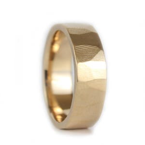 5659022 Handmade Mens Gold Wedding Band Rugged - Etsy