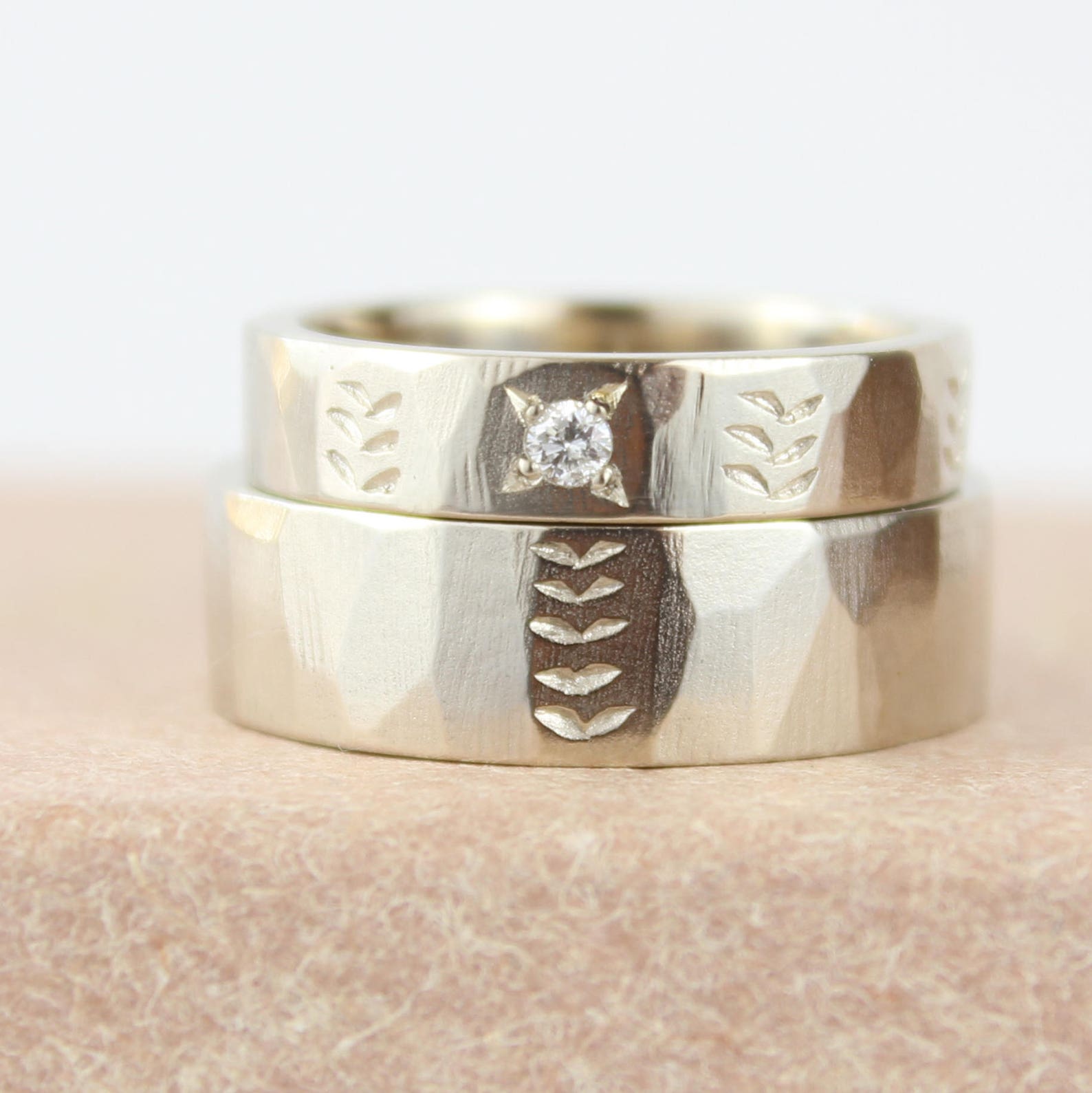Nature Inspired Engagement Ring Nature Wedding Ring Nature Etsy