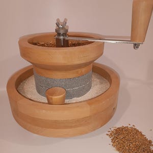 Hand mill with stone millstones